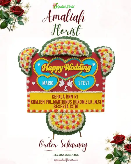 Papan Bunga Pernikahan Druju